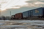 NS GP38-2 Locomotive making moves in the yard